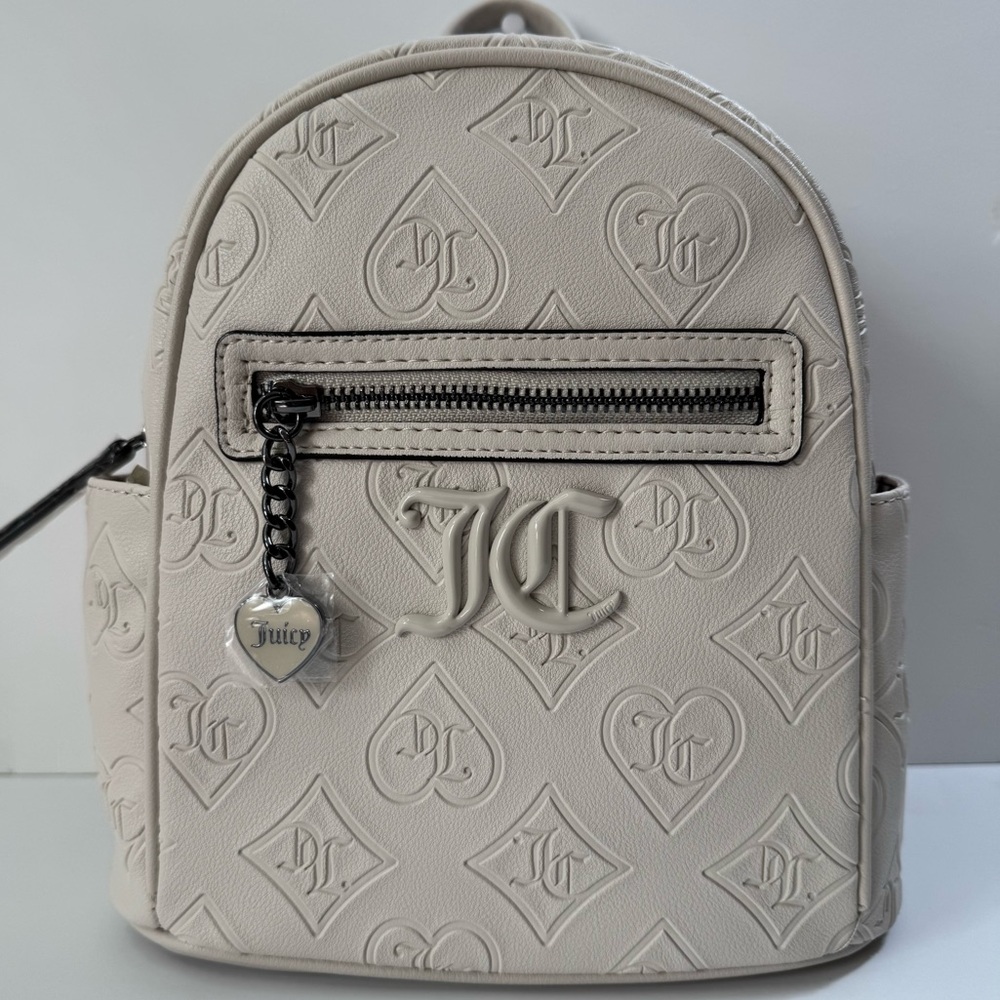 JUICY COUTURE Y2K CRYSTAL GOOD TIMES BACKPACK CREAM